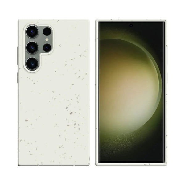 PROTECT Biologisch abbaubare Bambush¨¹lle f¨¹r Samsung Galaxy S23 Ultra 5G S918 Wei_