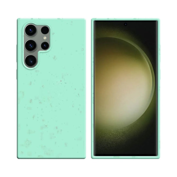 PROTECT Biologisch abbaubare Bambush¨¹lle f¨¹r Samsung Galaxy S23 Ultra 5G S918, Mintgr¨¹n