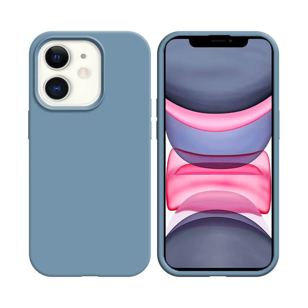 Coque Silicone Compatible pour Apple iPhone 11 Bleu Acier