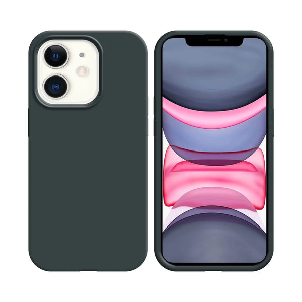 Coque Silicone Compatible pour Apple iPhone 11 Noir