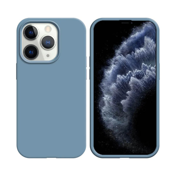 Coque Silicone Compatible pour Apple iPhone 11 Pro Bleu Acier