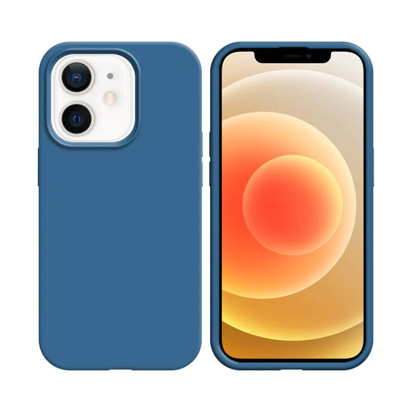 Coque Silicone Compatible pour Apple iPhone 12 Mini Bleu Marine