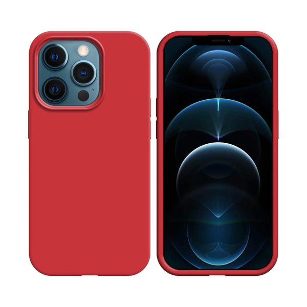 Coque Silicone Compatible pour Apple iPhone 12 Pro Max Rouge