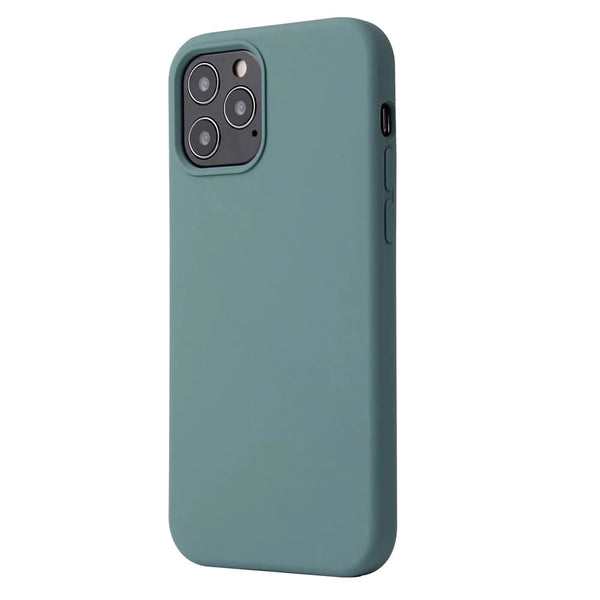 Coque Silicone Compatible pour Apple iPhone 12 Pro Max Vert Nuit