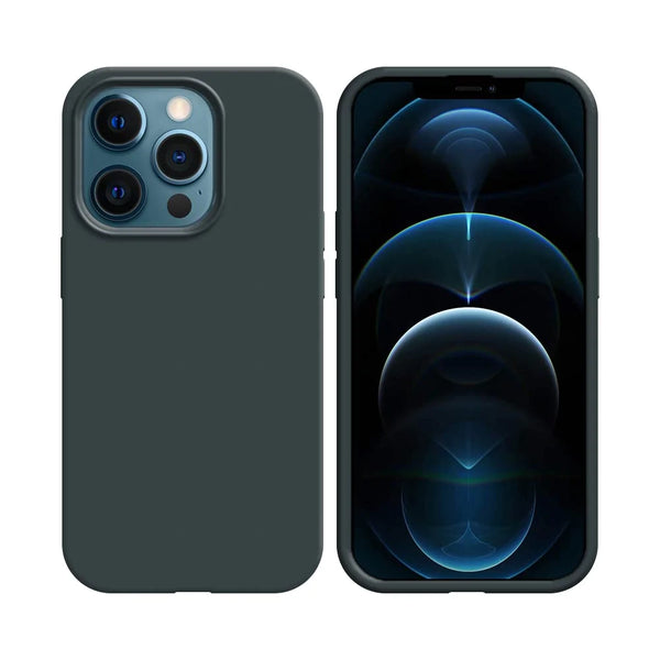 Coque Silicone Compatible pour Apple iPhone 12 iPhone 12 Pro Noir