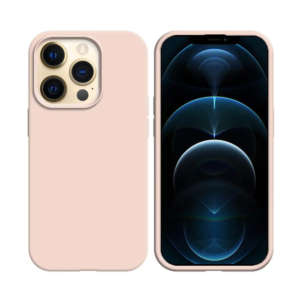 Coque Silicone Compatible pour Apple iPhone 12 iPhone 12 Pro Rose Gold