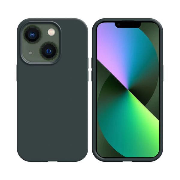 Coque Silicone Compatible pour Apple iPhone 13 Noir