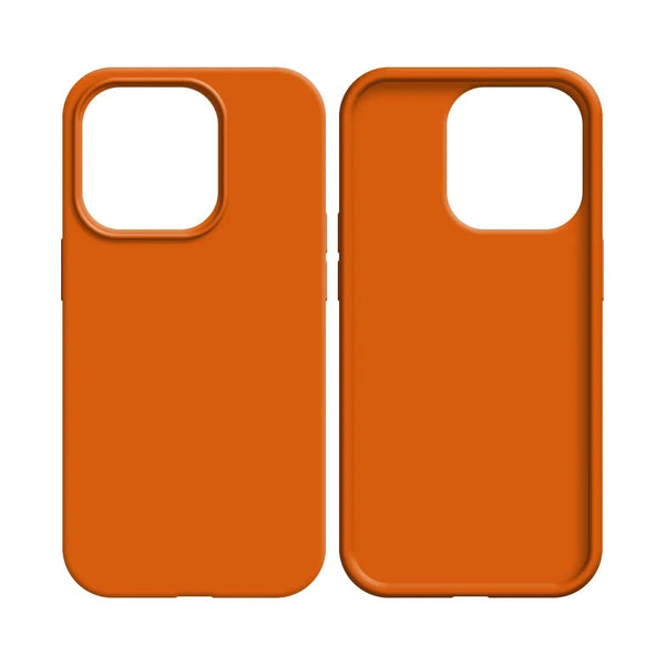Coque Silicone Compatible pour Apple iPhone 13 Orange