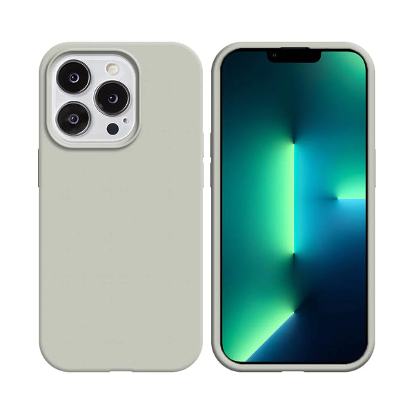 Coque Silicone Compatible pour Apple iPhone 13 Pro Max Blanc