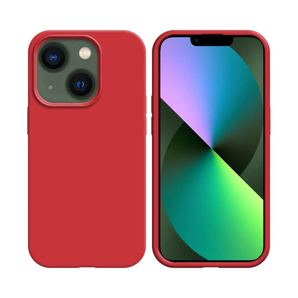 Coque Silicone Compatible pour Apple iPhone 13 Rouge