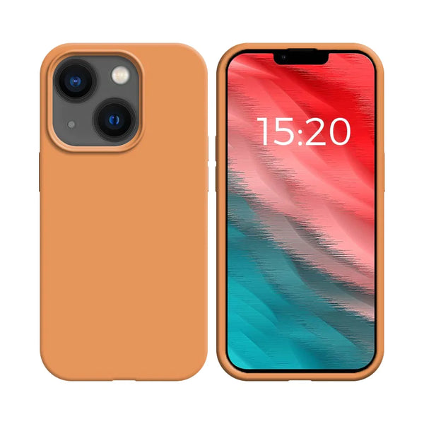 Coque Silicone Compatible pour Apple iPhone 14 Corail