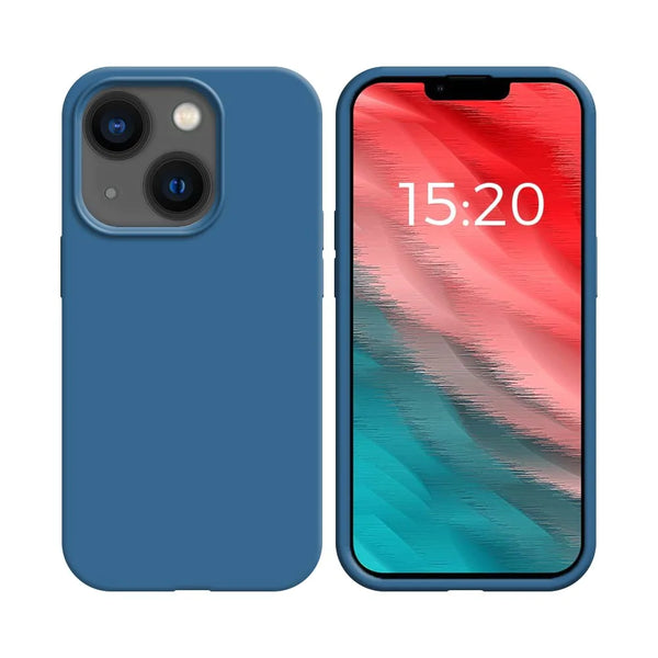 Coque Silicone Compatible pour Apple iPhone 14 Plus Bleu Marine