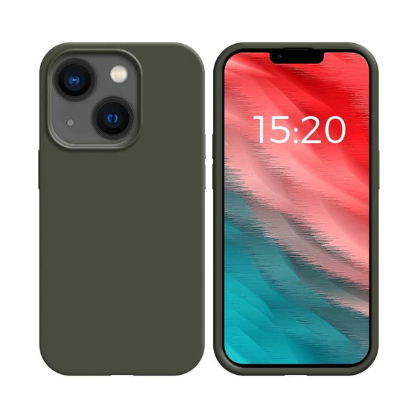 Coque Silicone Compatible pour Apple iPhone 14 Plus Gris Fonc¨¦