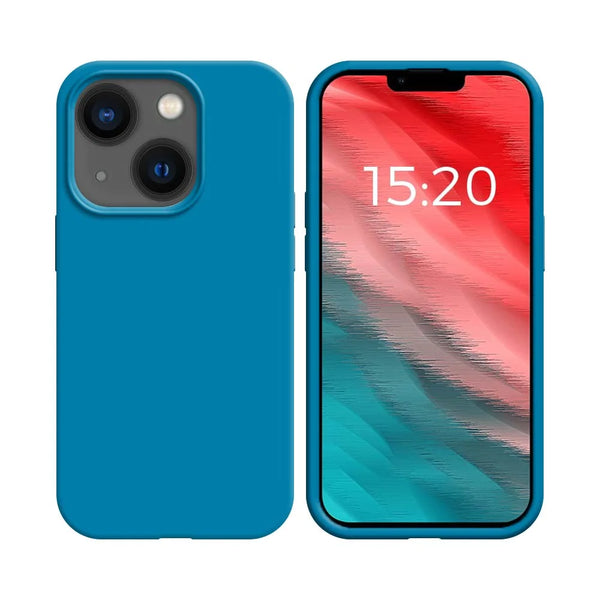 Coque Silicone Compatible pour Apple iPhone 14 Plus (#16) Bleu Ciel