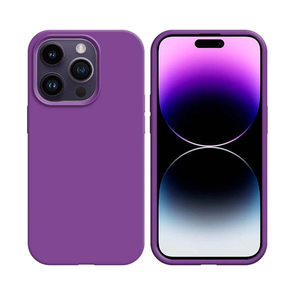 Coque Silicone Compatible pour Apple iPhone 14 Pro Max Mauve