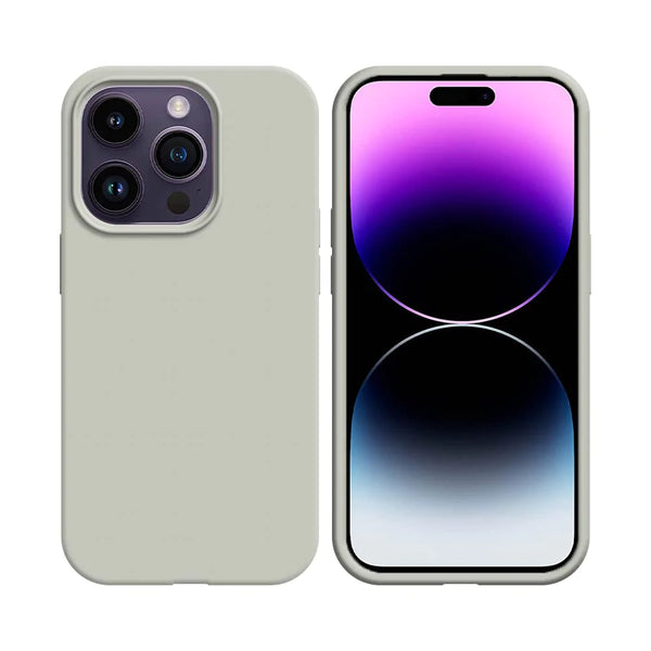 Coque Silicone Compatible pour Apple iPhone 14 Pro Max (#09) Blanc