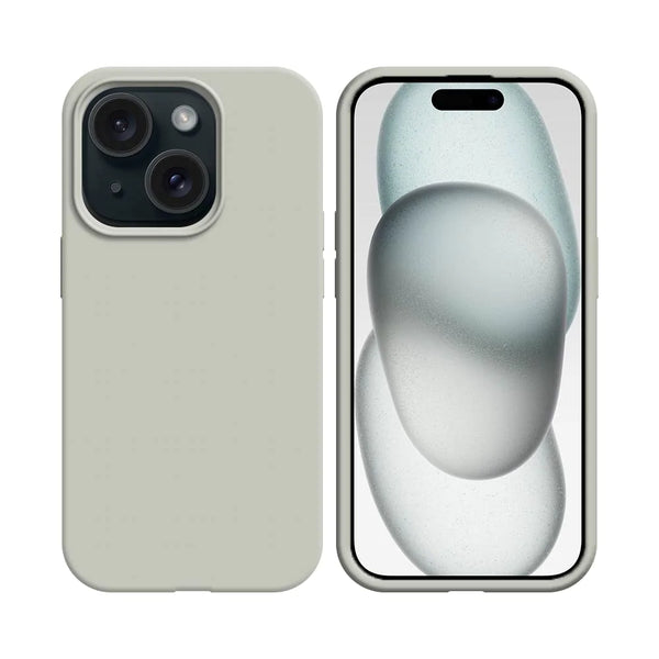 Coque Silicone Compatible pour Apple iPhone 15 Plus Blanc