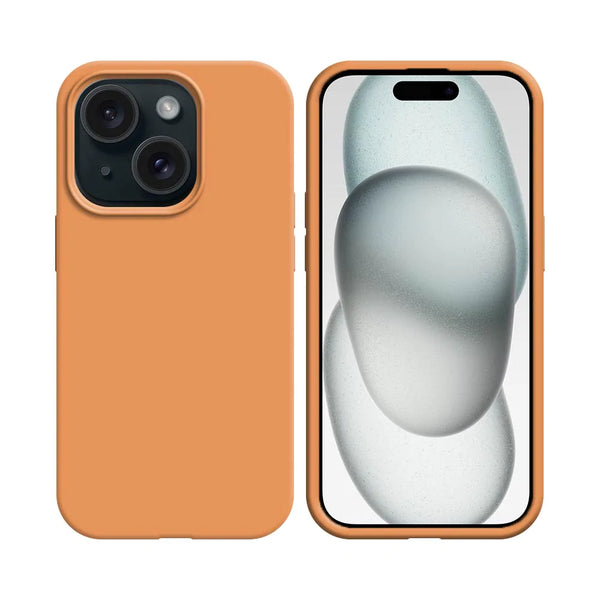 Coque Silicone Compatible pour Apple iPhone 15 Plus Corail