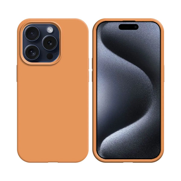 Coque Silicone Compatible pour Apple iPhone 15 Pro Max Corail