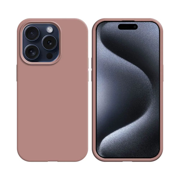 Coque Silicone Compatible pour Apple iPhone 15 Pro Rose