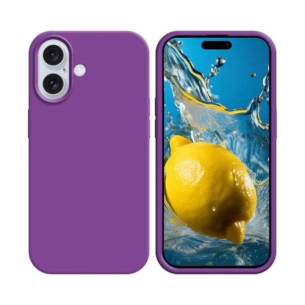 Coque Silicone Compatible pour Apple iPhone 16 Mauve