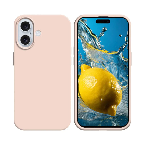 Coque Silicone Compatible pour Apple iPhone 16 Rose Gold