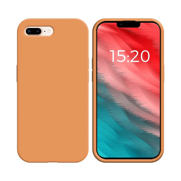 Coque Silicone Compatible pour Apple iPhone 7 Plus iPhone 8 Plus Corail