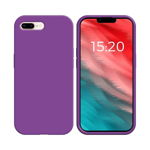 Coque Silicone Compatible pour Apple iPhone 7 Plus iPhone 8 Plus Mauve