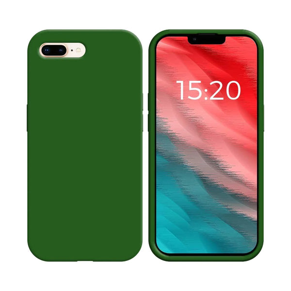 Coque Silicone Compatible pour Apple iPhone 7 Plus iPhone 8 Plus Vert Fonc¨¦