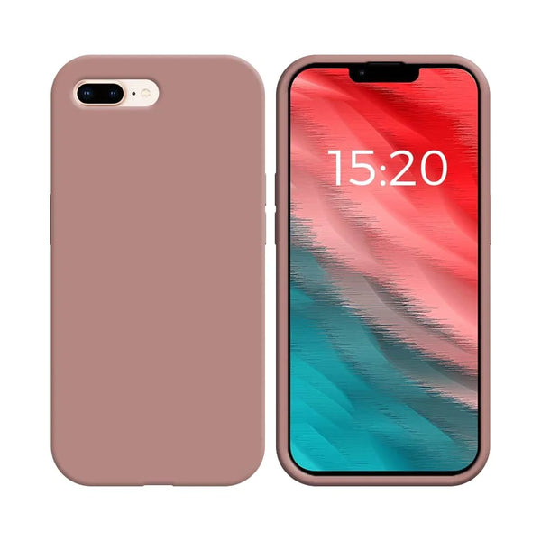 Coque Silicone Compatible pour Apple iPhone 7 Plus iPhone 8 Plus (#06) Rose
