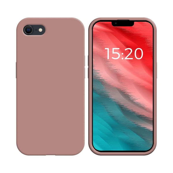 Coque Silicone Compatible pour Apple iPhone 7 iPhone 8 iPhone SE (2nd Gen) iPhone SE (3e Gen) (#06) Rose