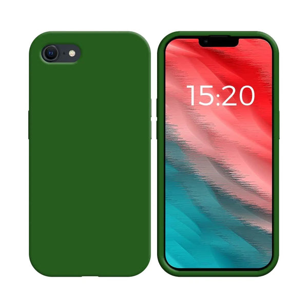Coque Silicone Compatible pour Apple iPhone 7 iPhone 8 iPhone SE (2nd Gen) iPhone SE (3e Gen) (#52) Vert Fonc¨¦
