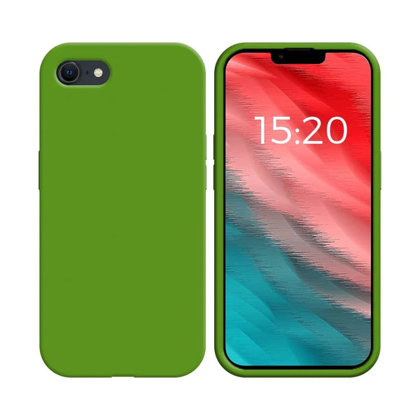 Coque Silicone Compatible pour Apple iPhone 7, 8, SE 2 & SE 3 Vert Clair