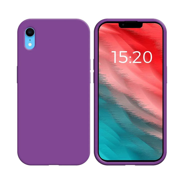 Coque Silicone Compatible pour Apple iPhone XR Mauve
