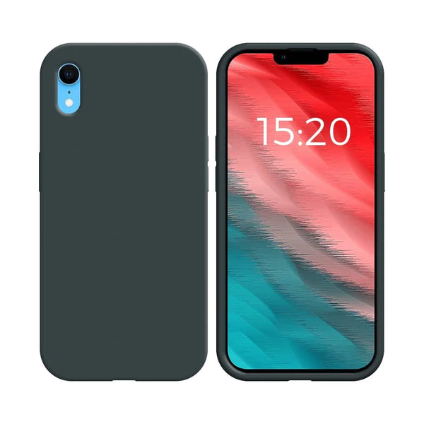 Coque Silicone Compatible pour Apple iPhone XR Noir
