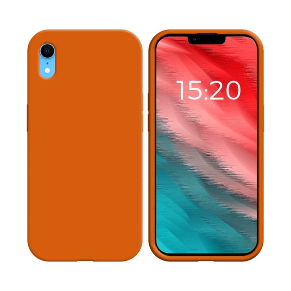 Coque Silicone Compatible pour Apple iPhone XR Orange