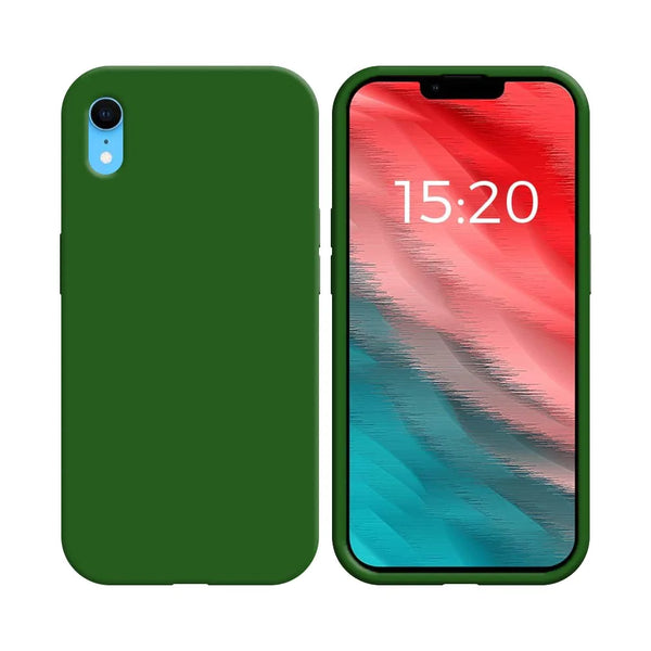 Coque Silicone Compatible pour Apple iPhone XR Vert Fonc¨¦