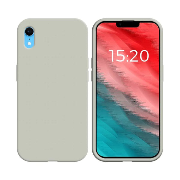 Coque Silicone Compatible pour Apple iPhone XR (#09) Blanc