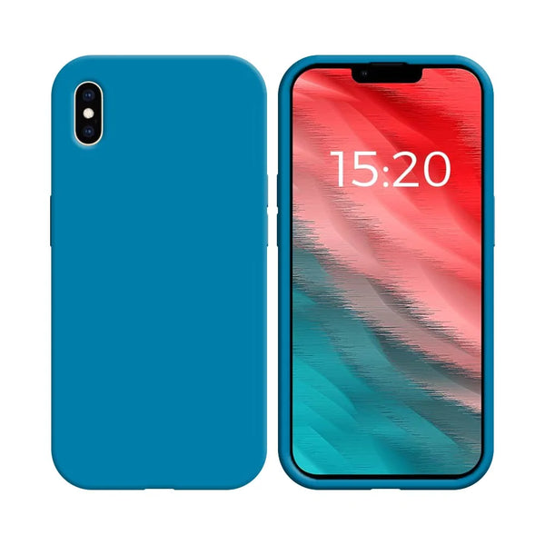 Coque Silicone Compatible pour Apple iPhone XS Max Bleu Ciel