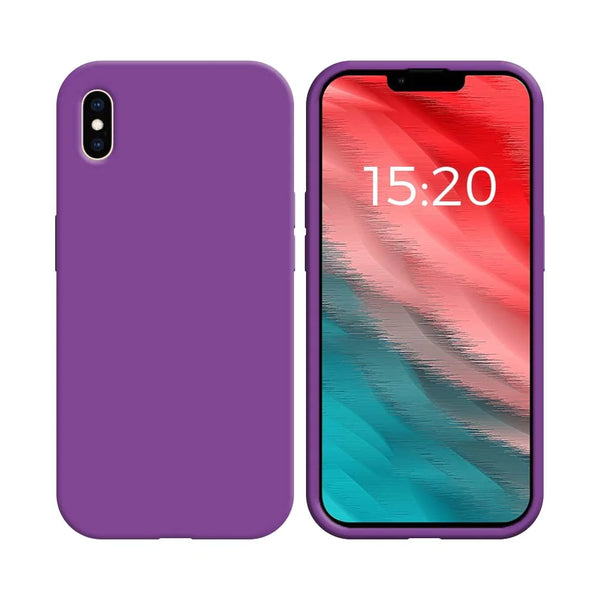 Coque Silicone Compatible pour Apple iPhone XS Max Mauve