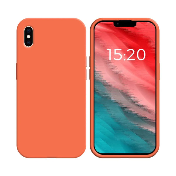 Coque Silicone Compatible pour Apple iPhone XS Max Orange