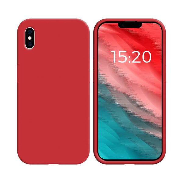 Coque Silicone Compatible pour Apple iPhone XS Max Rouge
