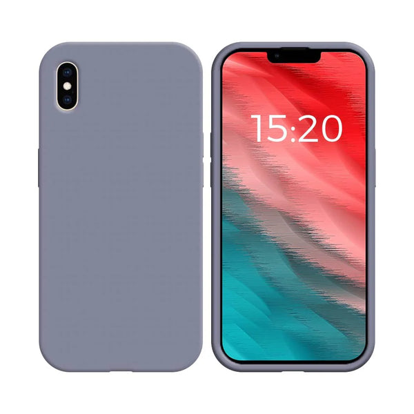 Coque Silicone Compatible pour Apple iPhone X iPhone XS Gris Fonc¨¦