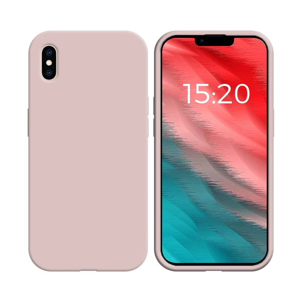 Coque Silicone Compatible pour Apple iPhone X iPhone XS Rose Gold