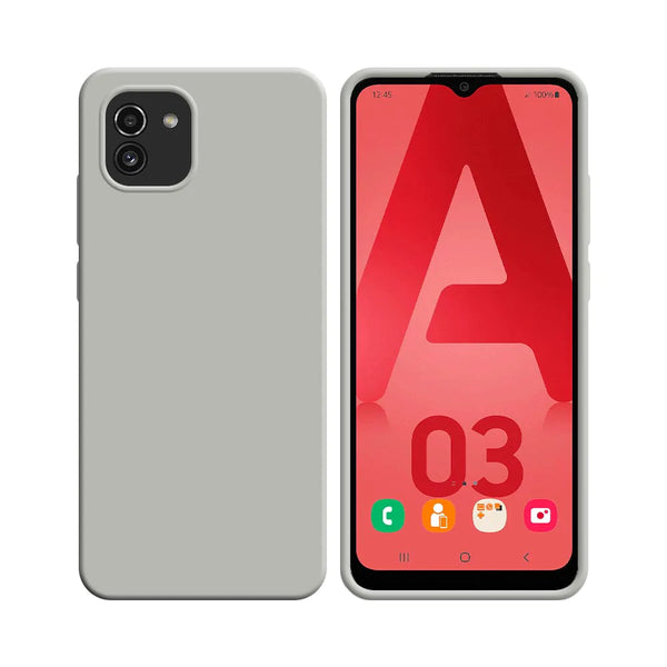 Silikonh¨¹lle kompatibel mit Samsung Galaxy A03 A035F Wei_