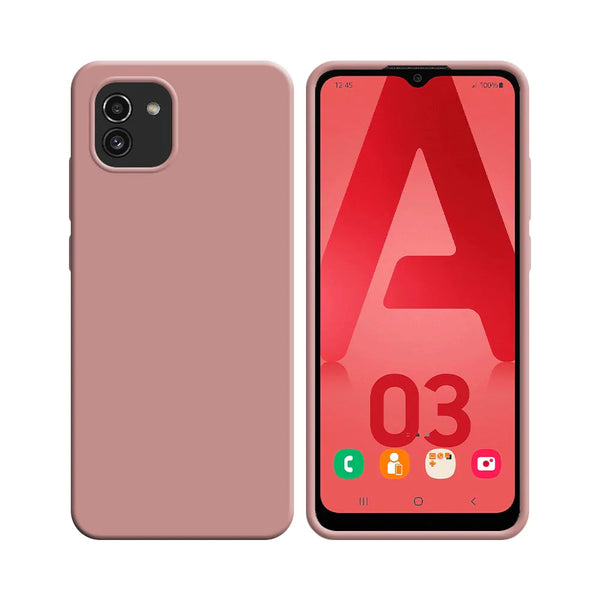 Silikonh¨¹lle kompatibel mit Samsung Galaxy A03 A035F Rosa