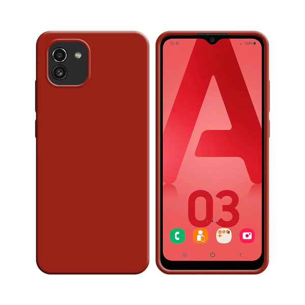 Silikonh¨¹lle kompatibel mit Samsung Galaxy A03 A035F (#1) Rot