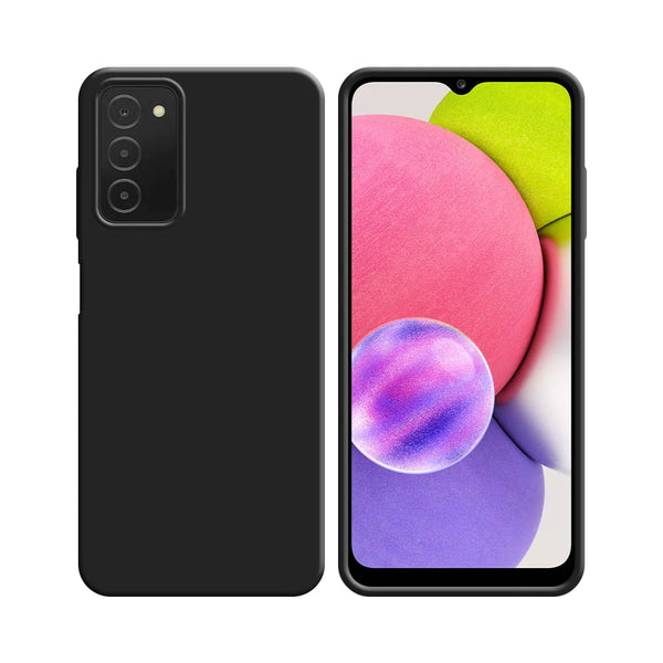 Silikonh¨¹lle kompatibel mit Samsung Galaxy A03s A037 Schwarz