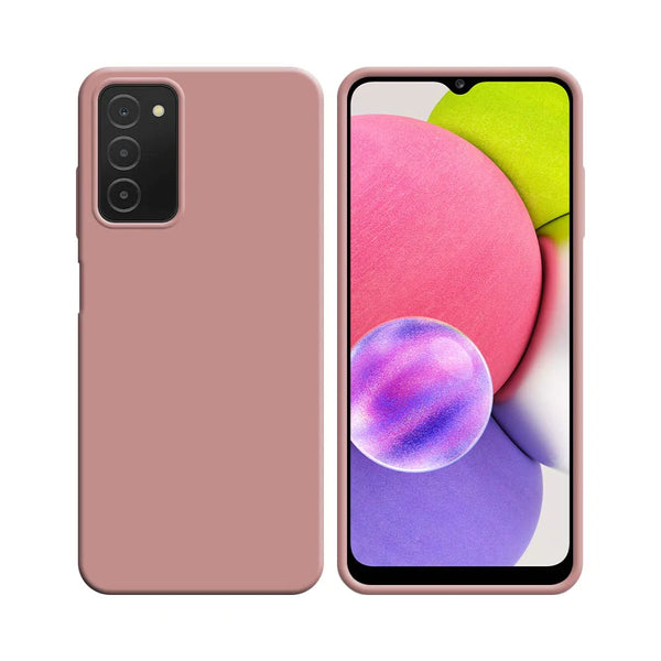Silikonh¨¹lle kompatibel mit Samsung Galaxy A03s A037 Rosa