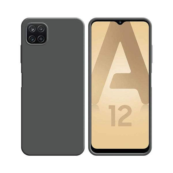 Silikonh¨¹lle kompatibel f¨¹r Samsung Galaxy A12 A125 & M12 M127 Grau